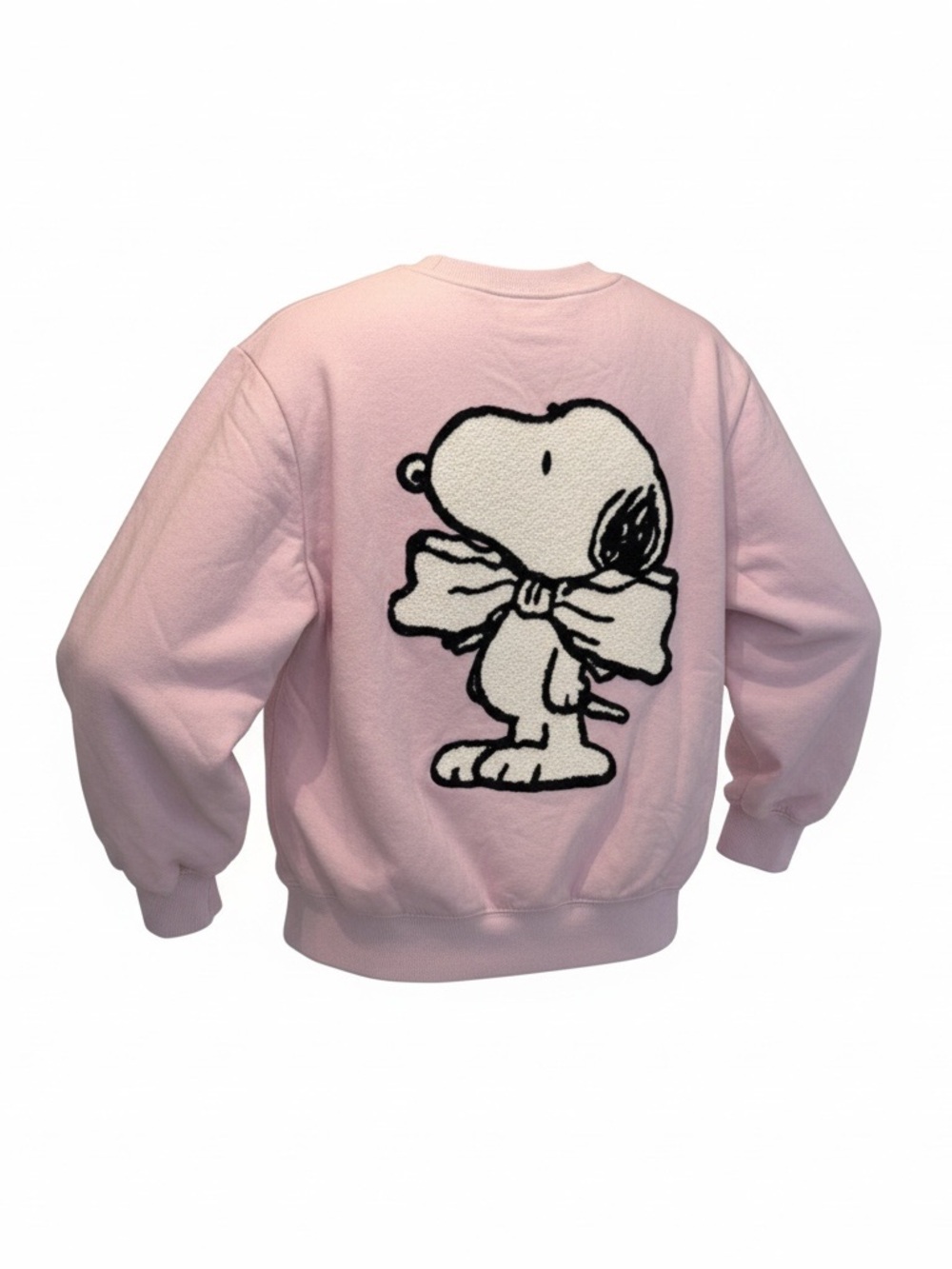 Peanuts Pink Crewneck with Snoopy Back Graphic